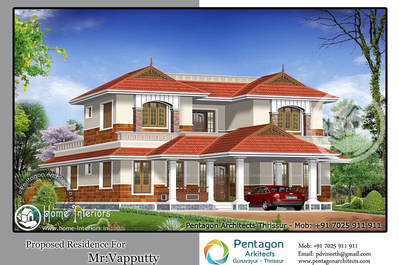 Supreme Double Floor 4 BHK Kerala Home Design