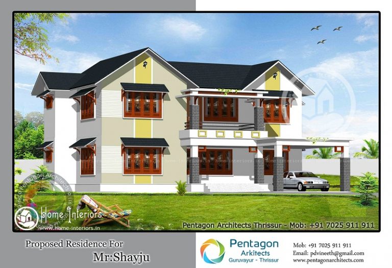 2965 Sq Ft Contemporary Double Floor Home Design
