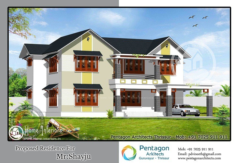 2965 Sq Ft Contemporary Double Floor Home Design