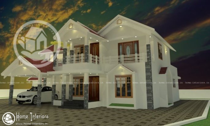 Contemporary 3250 Sq Ft Kerala Double Floor Design