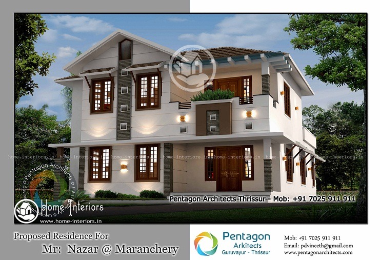 2075 Sq Ft Modern Traditional 4 BHK Home Design