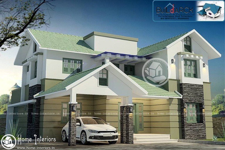 2110 Sq Ft Contemporary Double Floor Home Design