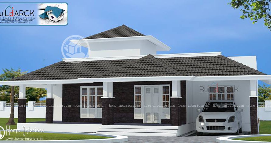 1634 Square Feet Contemporary Single Floor Home Design