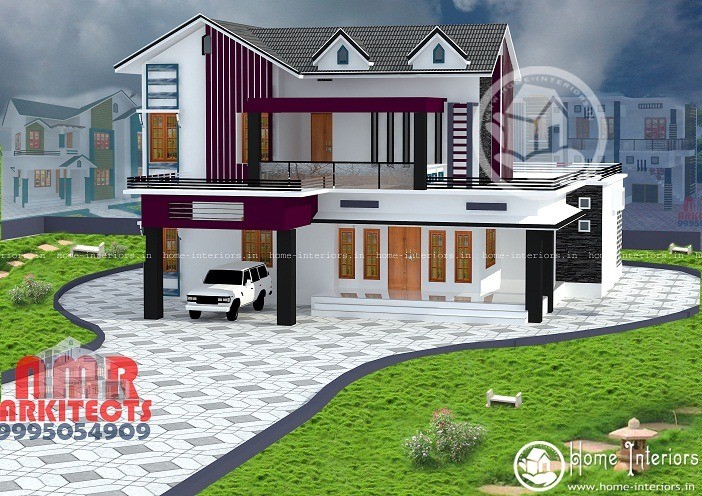 2681 Sq Ft Contemporary Stylish Home Design