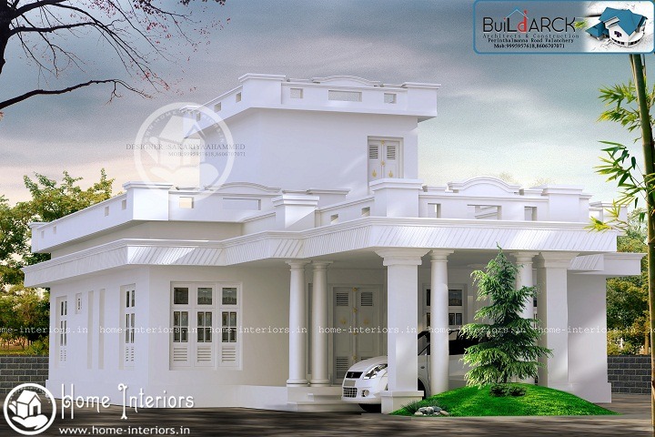 1541 Sq Ft Single Floor Traditional White Home Design