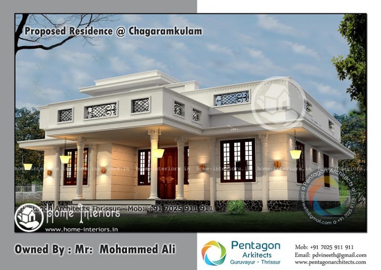 1680 Square Feet Single Floor Contemporary Home Design
