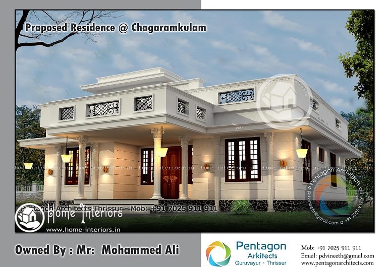 1680 Square Feet Single Floor Contemporary Home Design