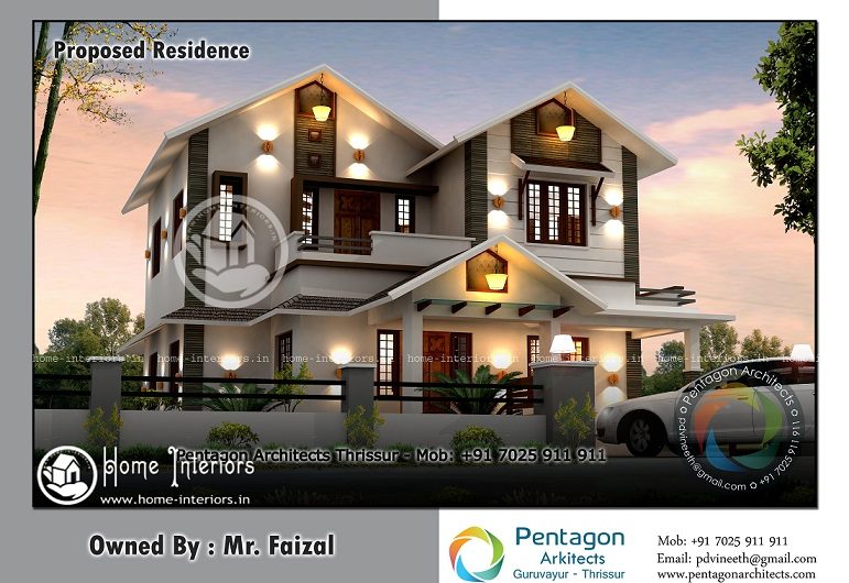 1874 Sq Ft Contemporary Double Floor Home Design