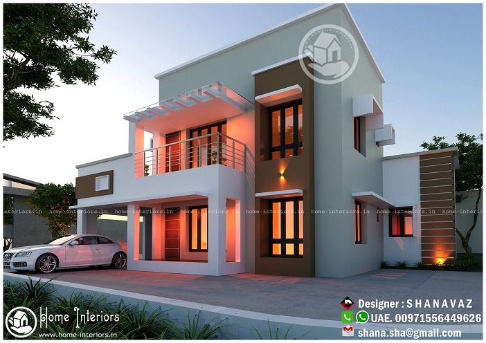 1878 Sq Ft Double Floor Contemporary Villa Designs