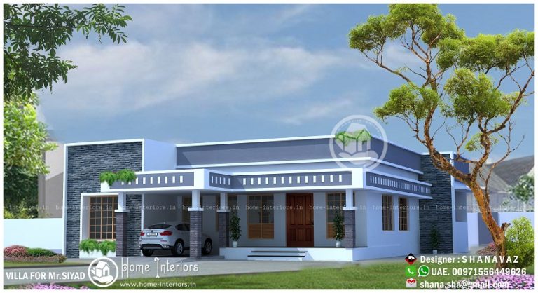 1990 Sq Ft Single Floor 4 BHK Modern Home Designs