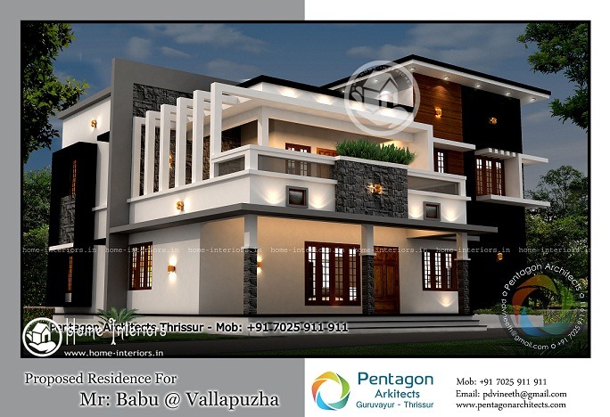 2879 Sq Ft Modern Double Floor Home Designs