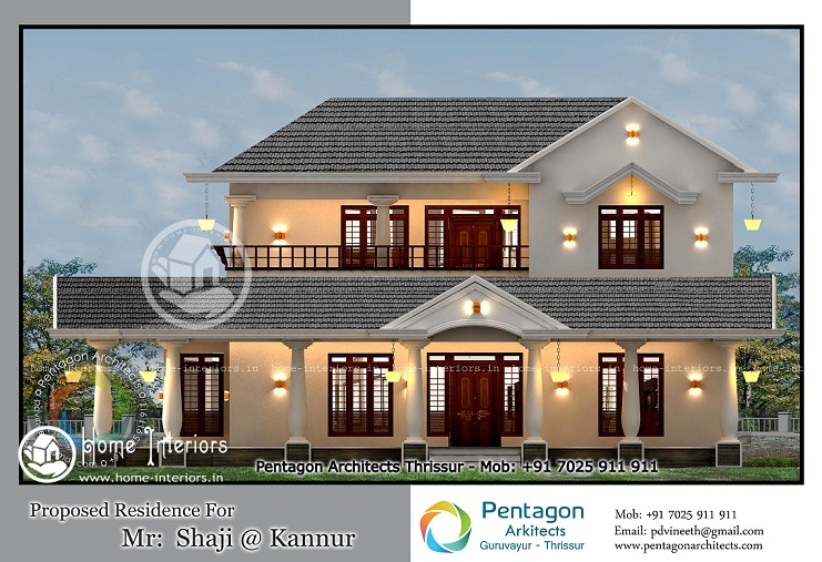 3095 Sq Ft Double Floor Contemporary Home Design