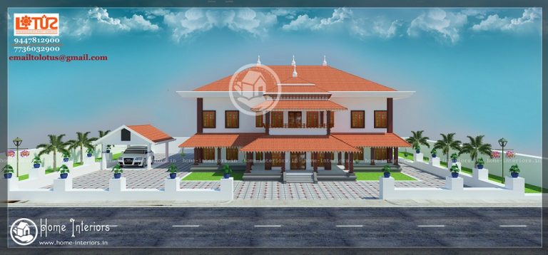 4500 Square Feet Double Floor Traditional Home Design