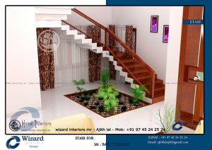 Beautiful Kerala Home Interior Stair Design - Home-Interiors
