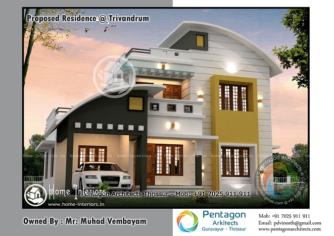 1681 Sq Ft Contemporary 4 BHK Home Design  