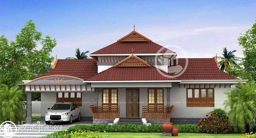 1850 Sq Ft Modern Traditional 3 BHK Home Design