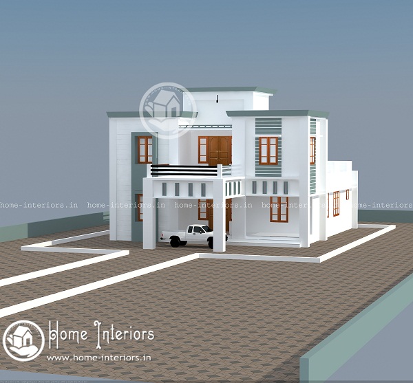 2035 Sq Ft Contemporary Double Floor Home Design