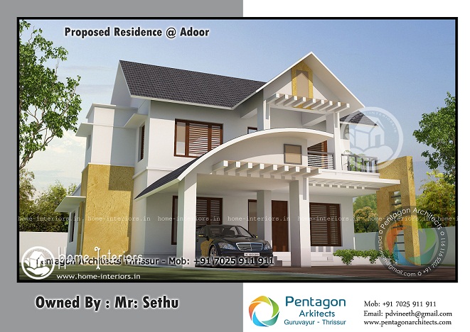 2456 Sq Ft Contemporary Double Floor Home Design