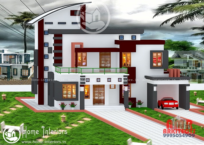2841 Sq Ft Contemporary Double Floor Home Design