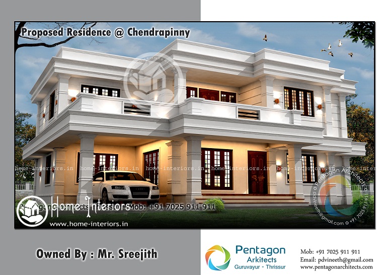 2990 Sq Ft Double Floor Contemporary Home Design