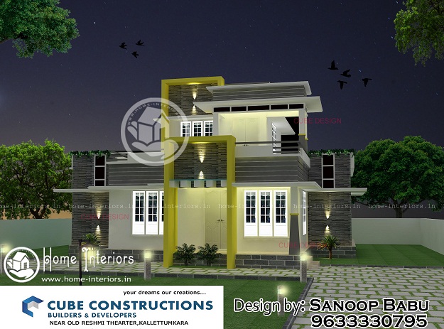 1250 Sq Ft Double Floor Contemporary Home Designs