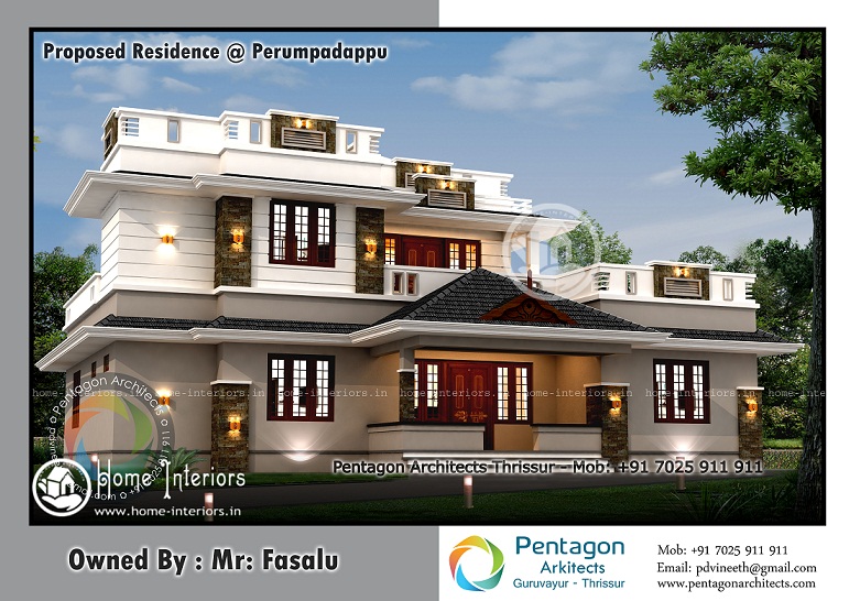 2150 Sq Ft 4 BHK Double Floor Modern Home Design