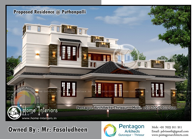 2150 Sq Ft 4 BHK Double Floor Modern Home Design