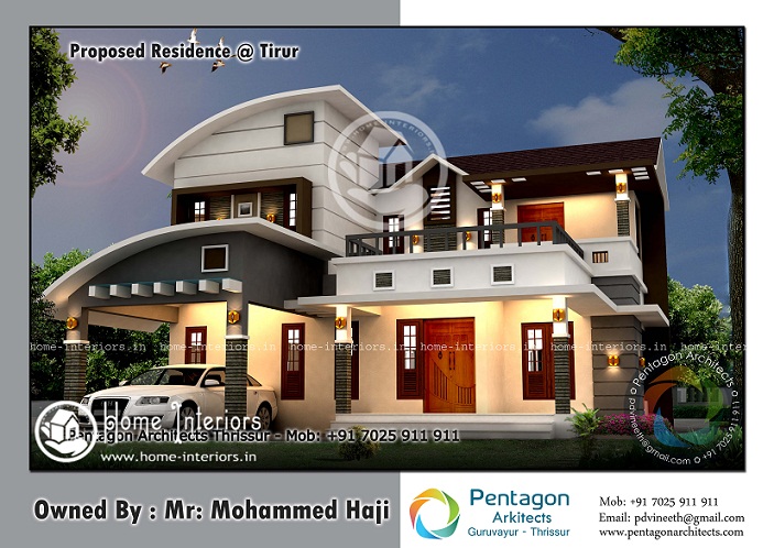 2425 Sq Ft Double Floor Contemporary Home Designs