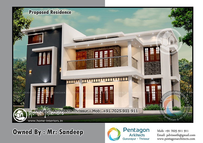 2732 Sq Ft Contemporary Double Floor Home Design