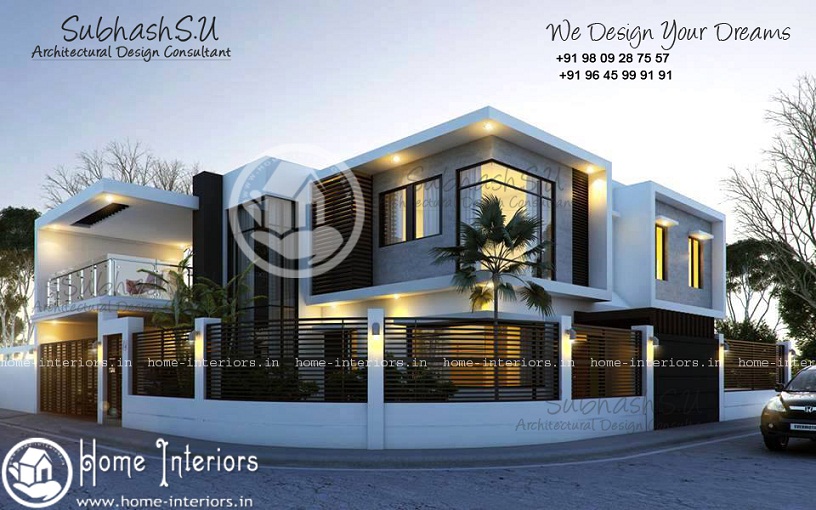 2850 Sq Ft Double Floor Contemporary Home Design