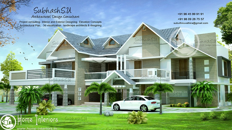 3200 Sq Ft Contemporary Double Floor Home Designs