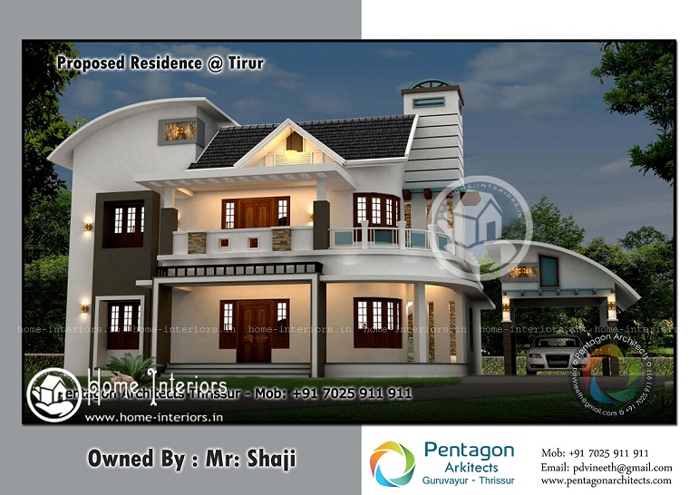 3316 Sq Ft Double Floor Contemporary Home Designs