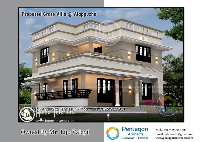 1619 Sq Ft Double Floor Contemporary Home Designs