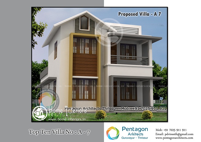 1657 Sq Ft Double Floor Contemporary Design Villa-7