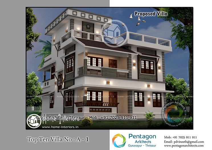 2195 Sq Ft Contemporary Double Floor Home Designs