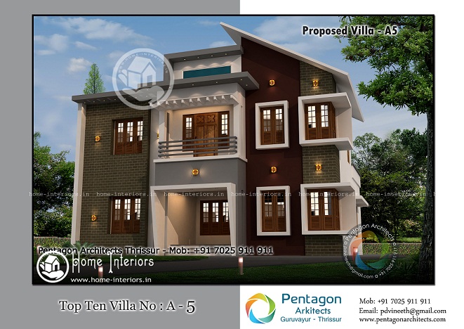2255 Sq Ft Double Floor Contemporary Home Designs