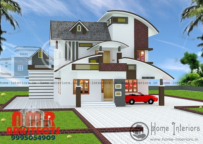 2599 Sq Ft Double Floor Contemporary Home Designs