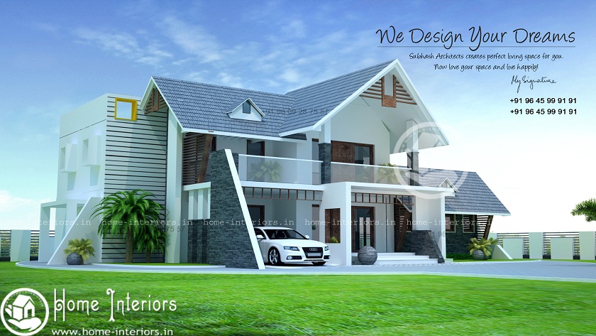 2600 Square Feet Double Floor Fusion Mix Home Design