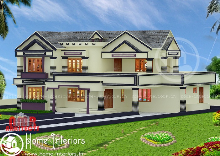 3465 Sq Ft Double Floor Contemporary Home Designs