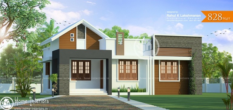 828 Sq Ft Single Floor Contemporary Home Designs