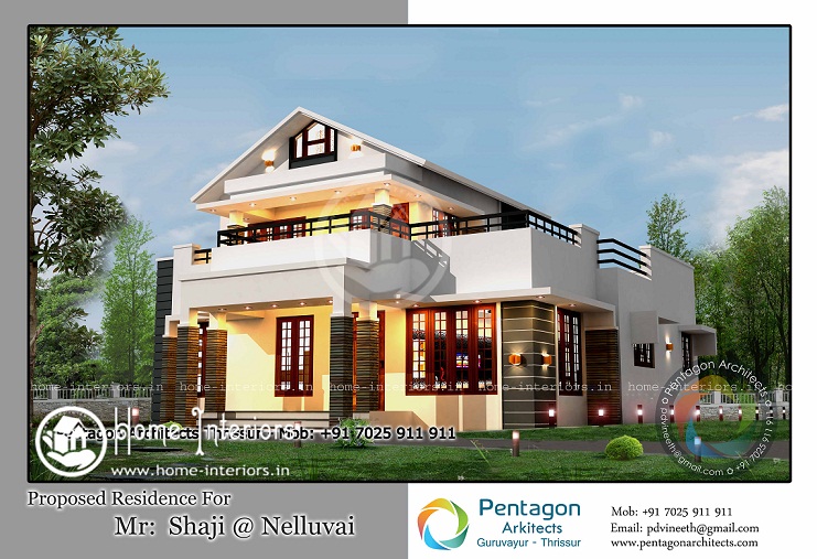 1641 Sq Ft Double Floor Contemporary Home Design