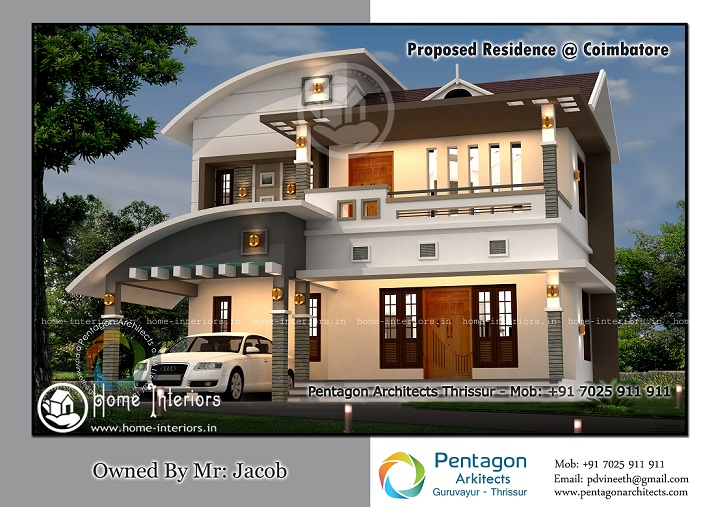 2529 Sq Ft Double Floor Contemporary Home Design