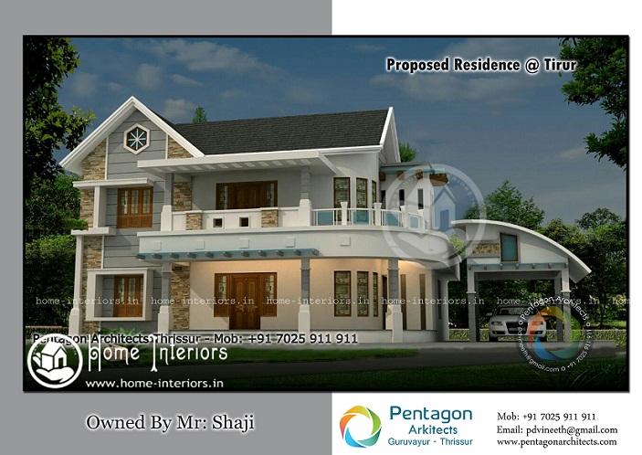 3316 Sq Ft Double Floor Contemporary Home Design