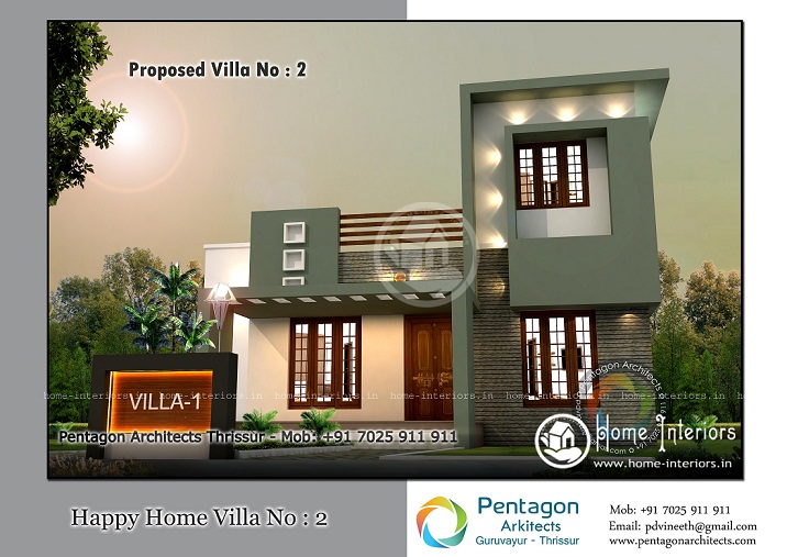 863 Sq Ft Single Floor Contemporary Villa 2 Design
