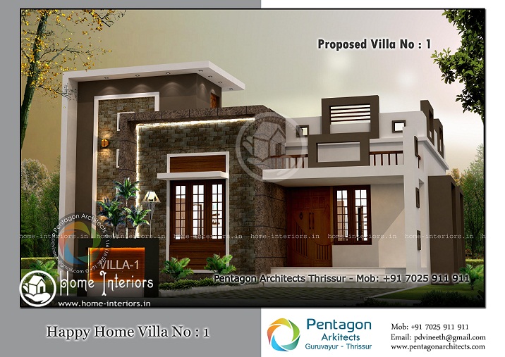 872 Square Feet Single Floor Contemporary Home Design