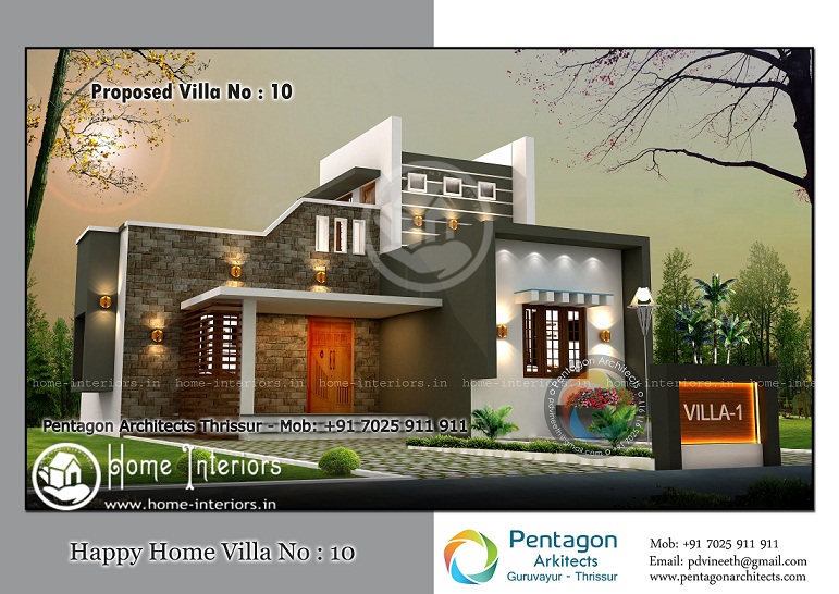 879 Sq Ft Single Floor Contemporary Villa 10 Design