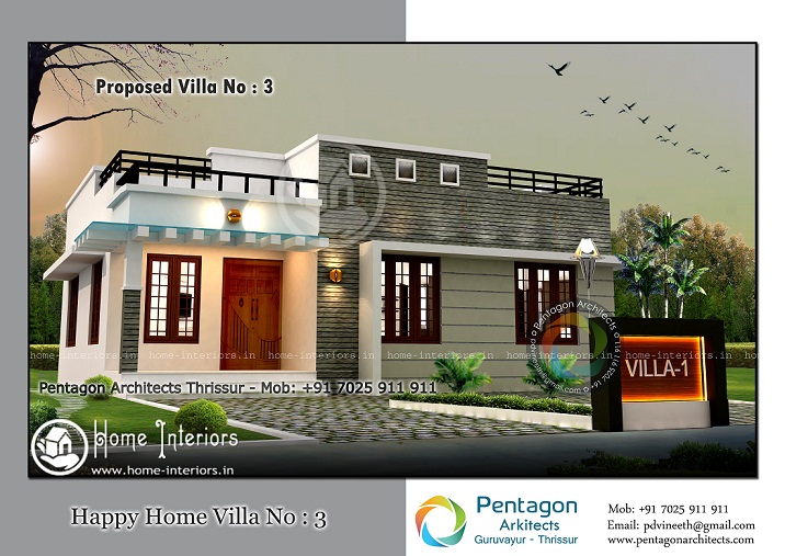 967 Square Feet Single Floor Contemporary Home Design