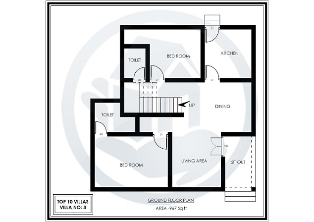967 Square Feet Single Floor Contemporary Home Design
