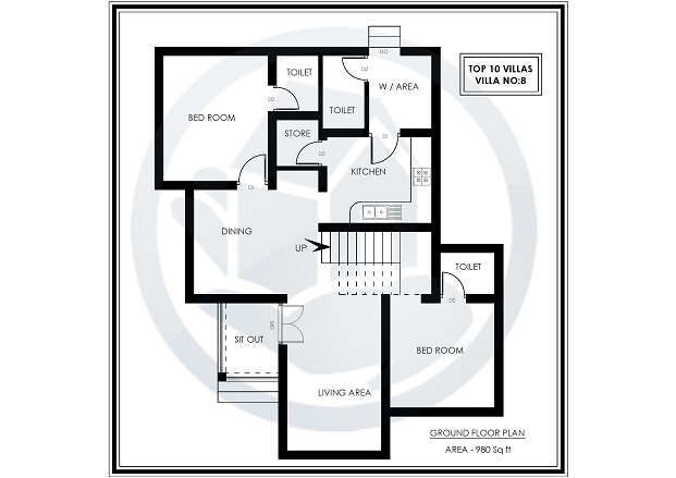 980 Sq Ft Single Floor Contemporary Villa 8 Design