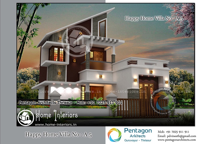 1234 Sq Ft Double Floor Happy Home Villa 5 Design